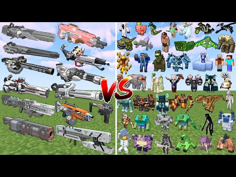 What Strongest TaCZ Gun from Every Gunpack can Defeat the Most Minecraft OP Bosses in a Row?