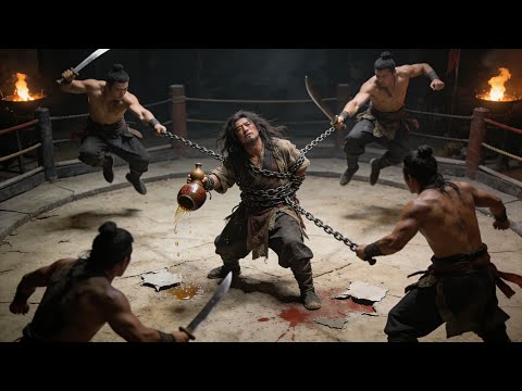 功夫電影！醉酒的乞丐竟然是功夫高手，輕鬆擊敗100惡霸！ 💥 #中国电视剧 #KungFu #Martial Arts Movies