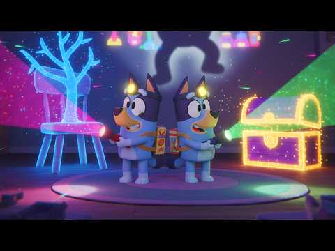WOW! The House is a NEON GLOW WORLD! ✨🔦 Bluey & Bingo vs The Dark!  Light Hunters Adventure