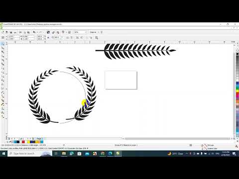 leaf logo design in coreldraw