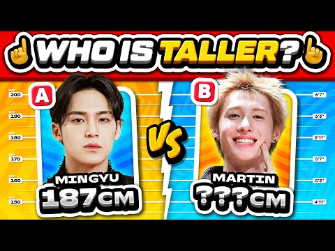 ☝️ Guess Who’s Taller? 🧍 (K-pop Idol Edition) 📏 ANSWER - KPOP QUIZ ✨