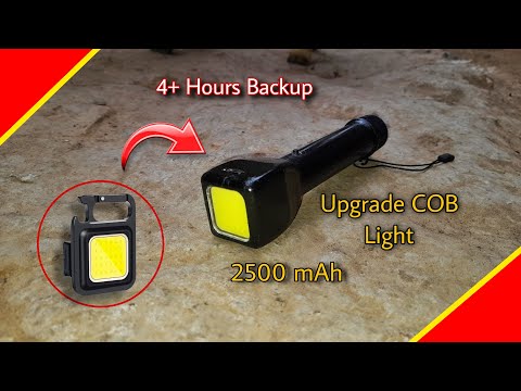 How to Make COB LED Flash Light || Upgrade COB Keychain Light || Make LED Torch Light at Home.