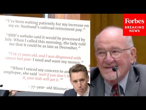 Josh Hawley Grills Railroad Retirement Board Chairman On Shocking Quote From Employee