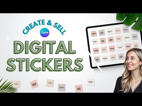 FASTEST Way to Make Digital Stickers in Canva - Sell on Etsy