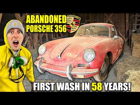 First Wash in 58 Years: ABANDONED Porsche 356SC w/ 17,000 Original Miles! | Amazing Restoration