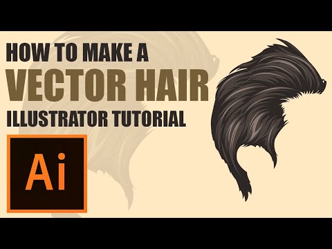 How To Draw a Vector HAIR in Adobe Illustrator | Easy Step by Step Tutorial