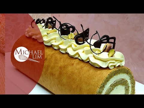 Pistachio Cake Roll / With Butter Cream