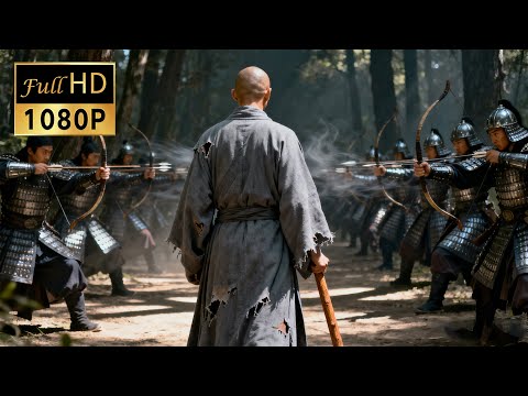 Soldiers fire arrows at a monk, but his supreme skill lets him conquer all with a single staff!