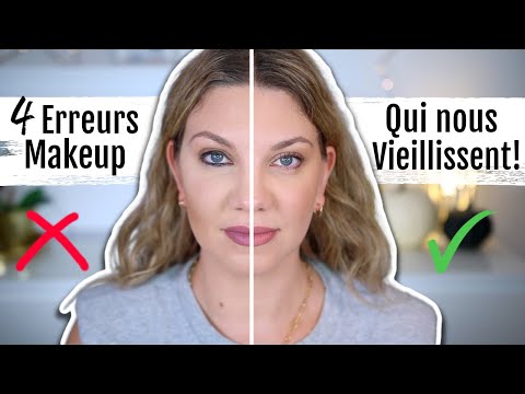 4 ERREURS MAQUILLAGE COMMUNES QUI ⚡️VIEILLISSENT⚡️ & COMMENT LES CORRIGER ! | Les bases du makeup