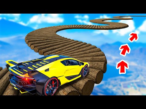 CAN A LAMBO DRIVE OVER A LOG BRIDGE IN GTA 5? - EXPERIMENT IN GTA 5