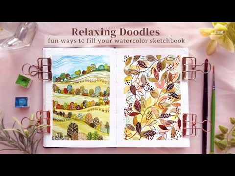 Simple and Relaxing doodles to fill your sketchbook: Watercolor Tutorial
