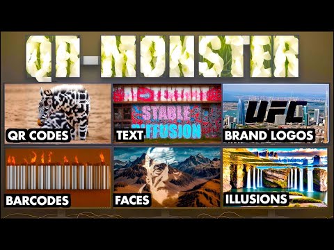 QR Monster Illusion Diffusion – Turn anything into AI art – Six QR Code Controlnet Models