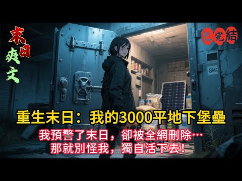 《重生末日倒數5天，我做的第一件事不是囤貨…結果官方回我「不當內容已刪除」！😱 最後我竟打造3000平地下堡壘！》#小说#小说推荐 #小說 #末世小說 #完结文 #末世求生