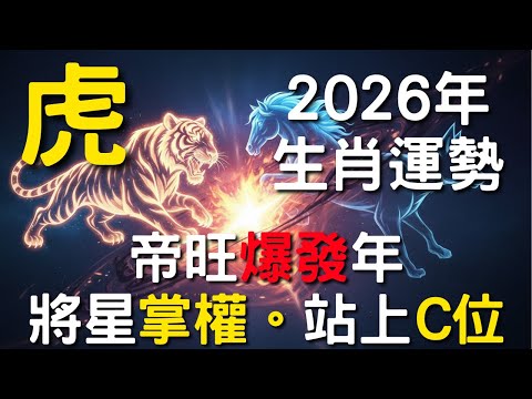 【年度專題系列 05】【虎．生肖運勢】2026 寅午三合！屬虎者迎來「帝旺」爆發年？小心「五鬼」背後插刀！將星掌權的領袖心法｜乾坤心鑰，識命覺察