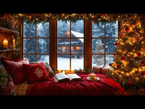 Soothing Christmas Music at the Snowy Christmas Corner - Relaxing Piano Music to Relax and Sleep