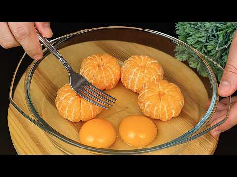 ❗️Hast du 2 Mandarinen und 2 Eier? Das Mandarinen-Dessert, über das alle reden!