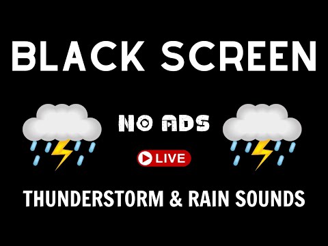 Thunderstorm & Rain Sounds for Deep Rest - 11 Hours Black Screen
