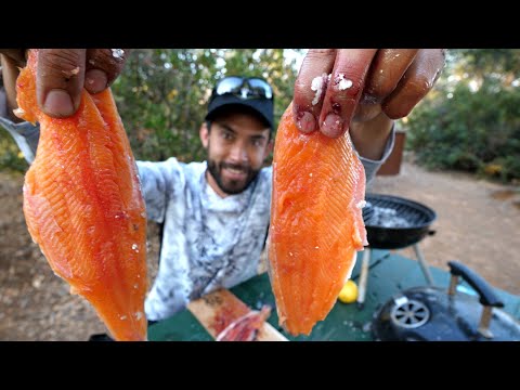 The VEAL of Salmon Grilled on a Cedar Plank!! Wild Kokanee