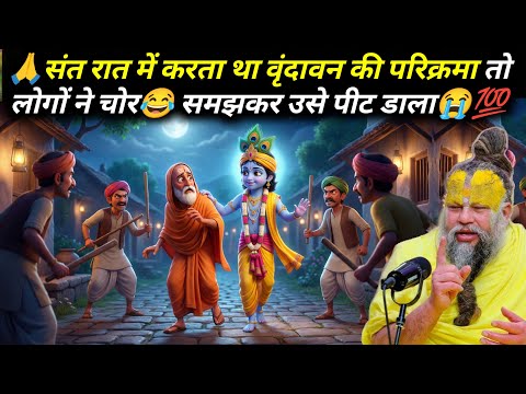 एक साधु रात में करता था वृंदावन की परिक्रमा तो लोगों ने चोर समझकर उसे पीट डाला😭#premanandjipravachan