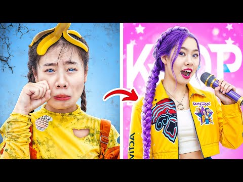 ¡La Pobre Baby Doll Se Convierte En Rumi De Huntrix! Transformación En Cazadora De Demonios K-pop