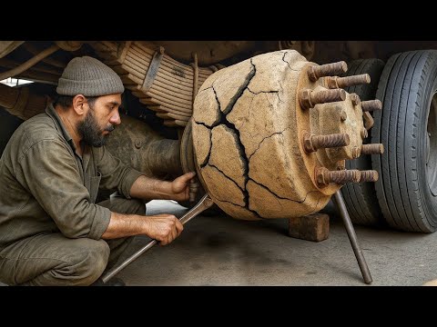 Mazda Truck Accident in Pakistan | Rear Wheel Hub & Bolts Destroyed | Roadside Repair Process
