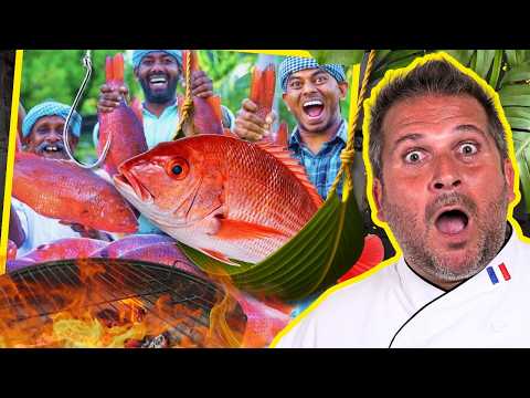 RED SNAPPER FISH | Big Fish Grill Recipe Cooking in Village | Fish Fry in Clay | Ancient Cooking