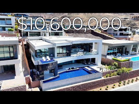 Inside a $10,600,000 Las Vegas Mansion With a 2 Story Wine Display!