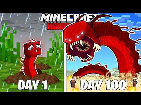 I Survived 100 Days as a BLOOD WORM in HARDCORE Minecraft