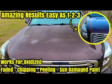 How To Fix Restore Faded Car Paint - REPAIR OXIDIZED FLAKING CHIPPED PEELING SUN DAMAGED CLEAR COAT