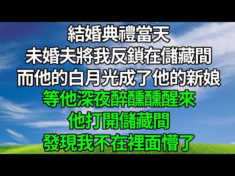 結婚典禮當天，未婚夫將我反鎖在儲藏間，而他的白月光成了他的新娘，等他深夜醉醺醺醒來，他打開儲藏間，發現我不在裡面懵了！#生活經驗 #人生感悟 #故事頻道 #打脸 #正能量 #原创视频