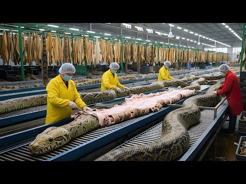 Inside der Schlangenlederfabrik: Von der Schlangenhaut zur Luxusjacke (Der gesamte Prozess)
