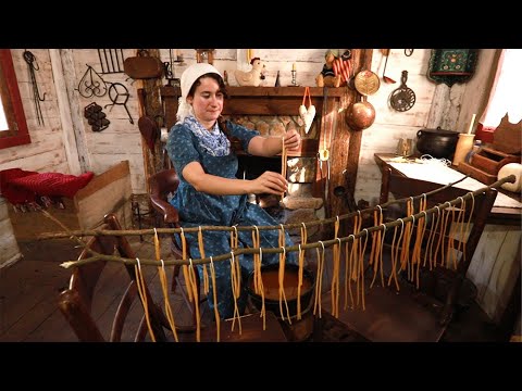 Making Candles in the 1800s |1829 Real Method| Beeswax Candles