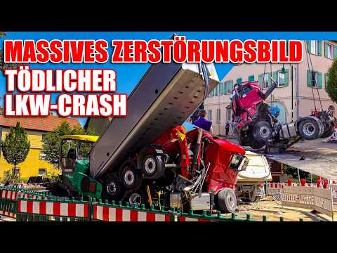 ❌  MASSIVES ZERSTÖRUNGSBILD - TÖDLICHER LKW-CRASH  ❌ | 🚧  Bergung des LKW-Knäuel  🚧