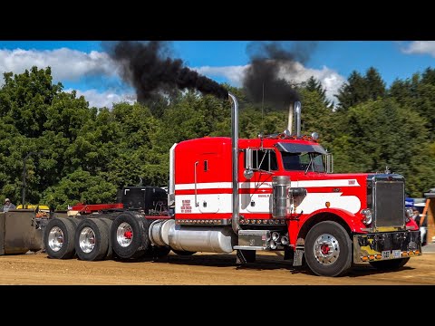 Heavy Hauling Monsters of the Highway go sled pull. Semis Pulling in Rochester, IN 2024.