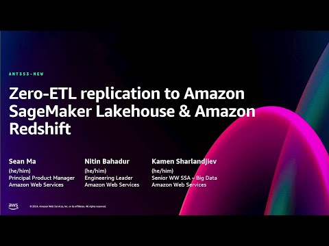 AWS re:Invent 2024-Zero-ETL replication to Amazon SageMaker Lakehouse & Amazon Redshift (ANT353-NEW)