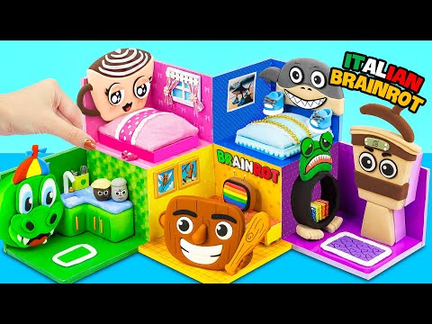 TRALALERO TRALALA x TUNG TUNG TUNG SAHUR💖Build Sprunki ITALIAN BRAINROT 5 Color House from Cardboard