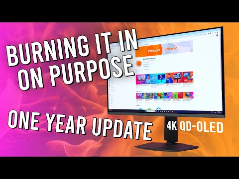 Deliberately Burning In My QD-OLED Monitor - One Year Update