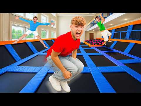 Trampolinpark in Lewin's Wohnung gebaut!