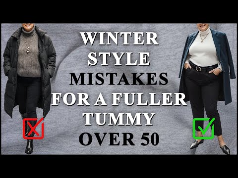 25 Winter Style Mistakes for Women Over 50 with a Large Tummy, Apple Shape, or Short Torso!