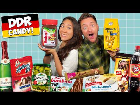 American Wife Tries EAST GERMAN Snacks & Candy for FIRST TIME! (DDR Favorites in Germany)