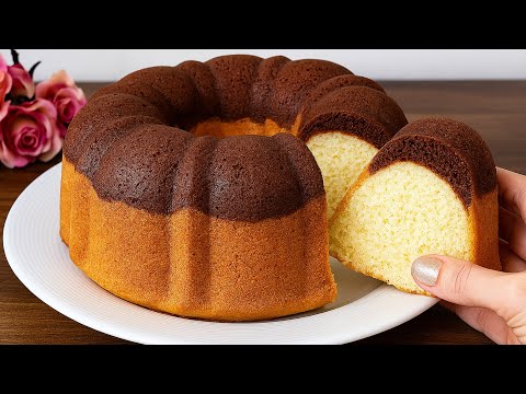 Soft Vanilla & Chocolate Cake 🍰 | So Simple & Delicious