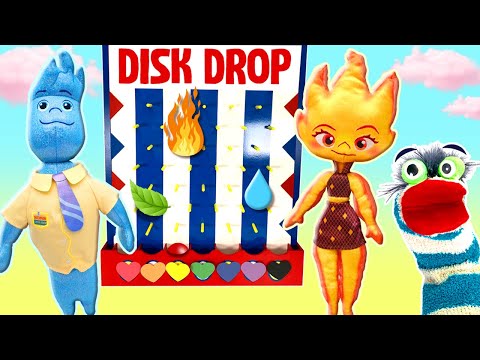 Fizzy Plays Disney Pixar's Elemental Wade And Ember Disk Drop Game | Fun Videos For Kids