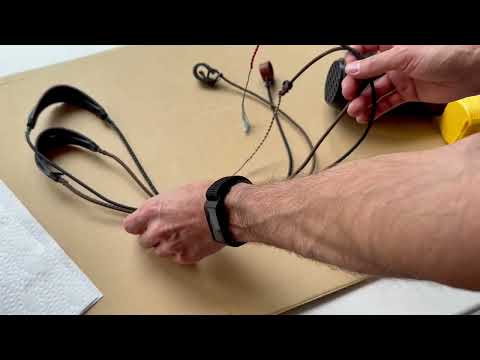 Waxing your sling for abrasion protection and cord density.