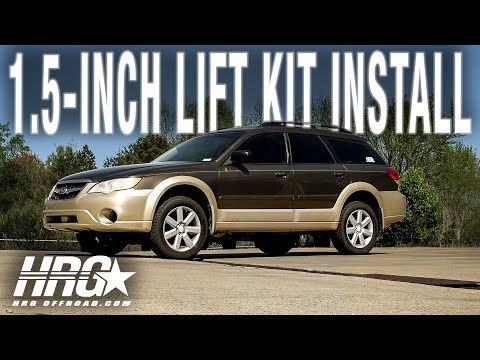How to lift the 05-09 Subaru Legacy 1.5 inches with the HRG Offroad lift kit!