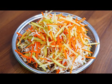 Cabbage with Carrots is better than meat! Quick, Healthy and delicious breakfast! Cabbage recipes