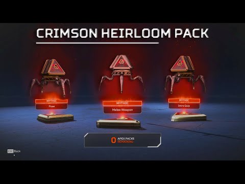 Opening ALL the Crimson Heirloom Packs!! -- Apex Legends