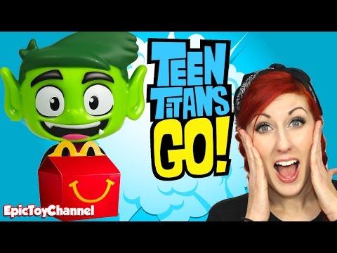 SURPRISE TEEN TITANS GO! Toys in McDonalds Happy Meal Surprise with Slade & Killer Croc ToysReview