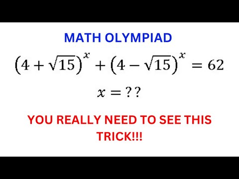 A very nice olympiad question | How to solve (4 + \sqrt{5})^x + (4 - \sqrt{5})^× | Algebra |
