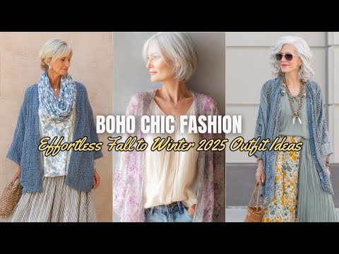 Boho Chic Fashion for Women Over 60 ๐ฟ Effortless Fall to Winter 2025 Outfit Ideas