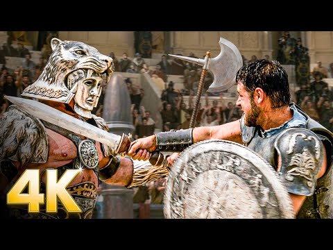 Maximus Battles a Giant... and Tigers! | Gladiator | CLIP ⚡ 4K